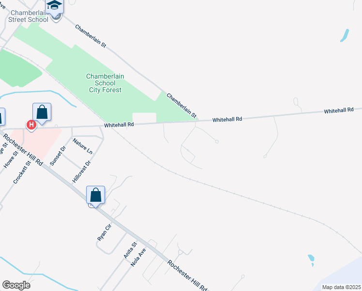 map of restaurants, bars, coffee shops, grocery stores, and more near 25 Alder Creek Lane in Rochester