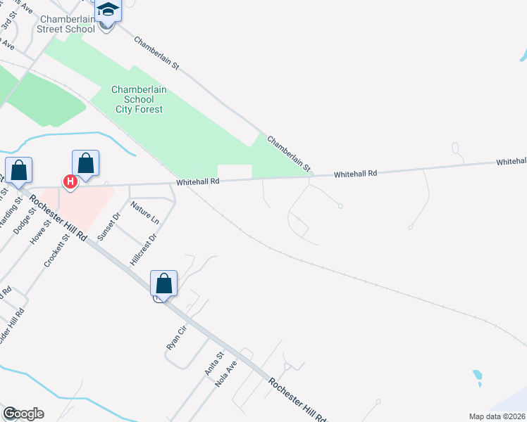 map of restaurants, bars, coffee shops, grocery stores, and more near 14 Alder Creek Lane in Rochester