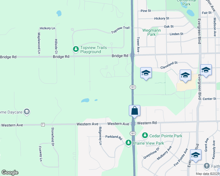 map of restaurants, bars, coffee shops, grocery stores, and more near 607 Wauwatosa Road in Cedarburg
