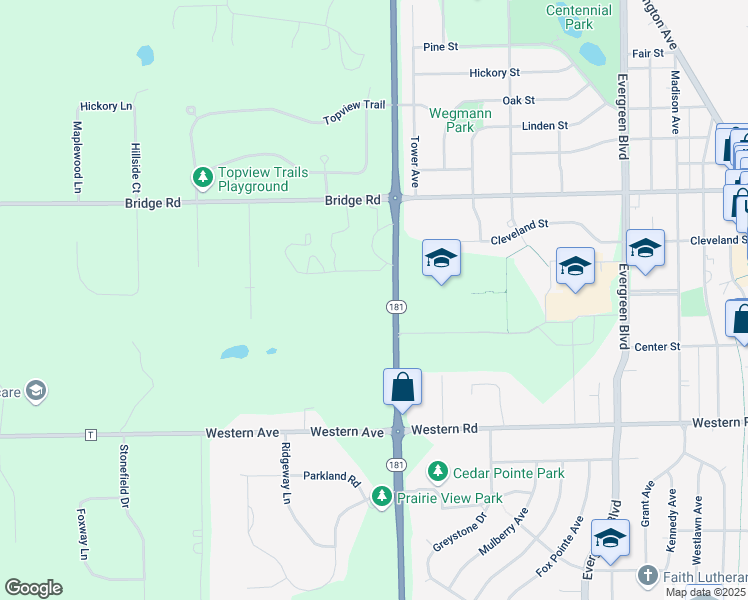 map of restaurants, bars, coffee shops, grocery stores, and more near 607 North Wauwatosa Road in Cedarburg