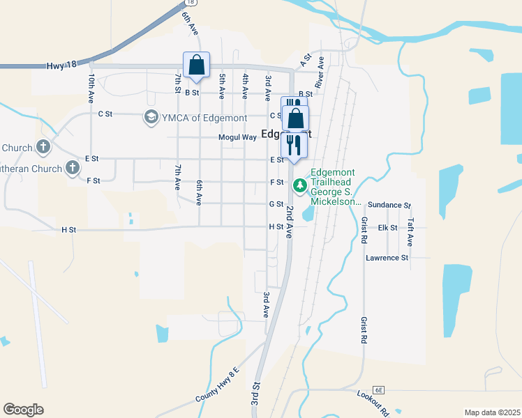 map of restaurants, bars, coffee shops, grocery stores, and more near 700 3rd Avenue in Edgemont