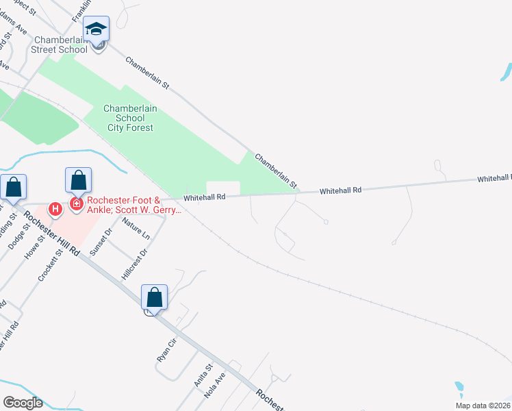 map of restaurants, bars, coffee shops, grocery stores, and more near 14 Alder Creek Lane in Rochester
