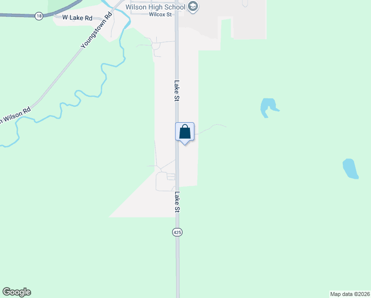 map of restaurants, bars, coffee shops, grocery stores, and more near 638 Lake Street in Wilson