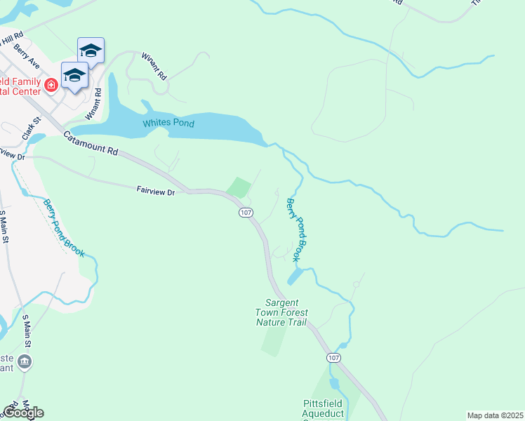 map of restaurants, bars, coffee shops, grocery stores, and more near 222 Catamount Road in Pittsfield