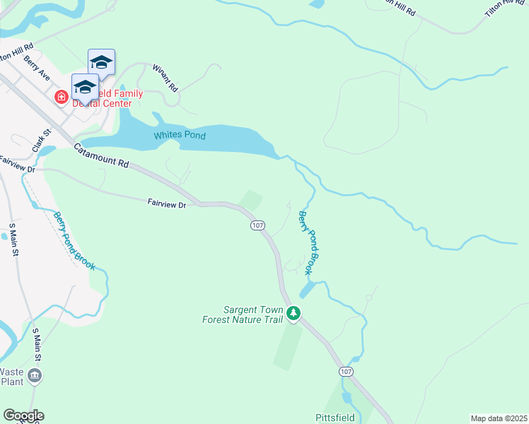 map of restaurants, bars, coffee shops, grocery stores, and more near 222 Catamount Road in Pittsfield