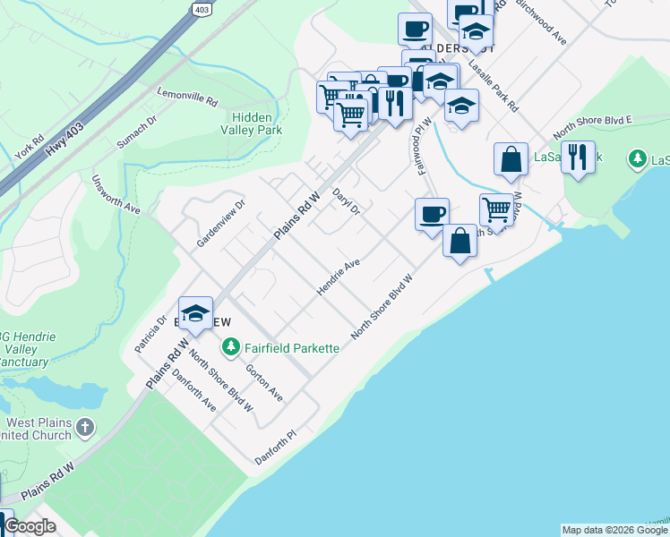 map of restaurants, bars, coffee shops, grocery stores, and more near 935 Boothman Avenue in Burlington