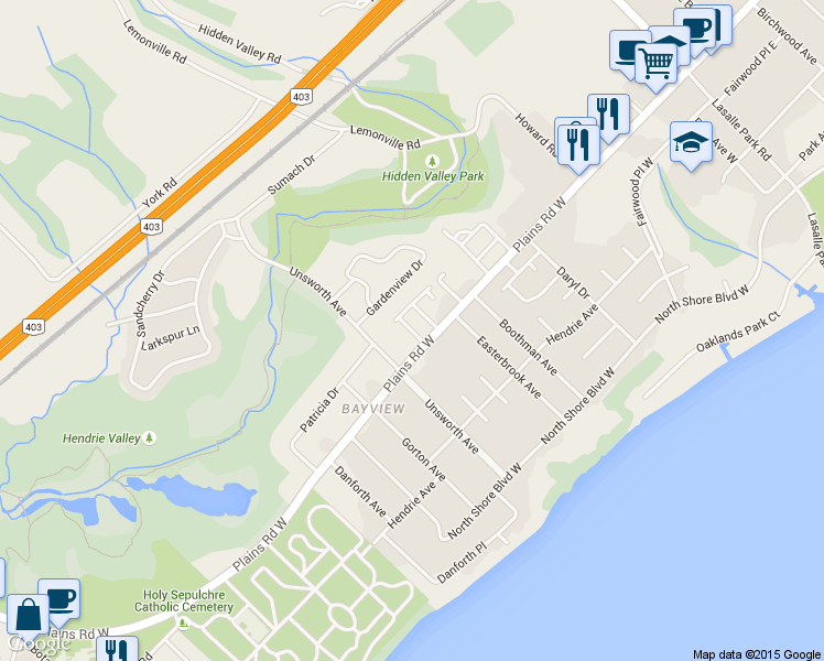 map of restaurants, bars, coffee shops, grocery stores, and more near 1051 Fernridge Common in Burlington