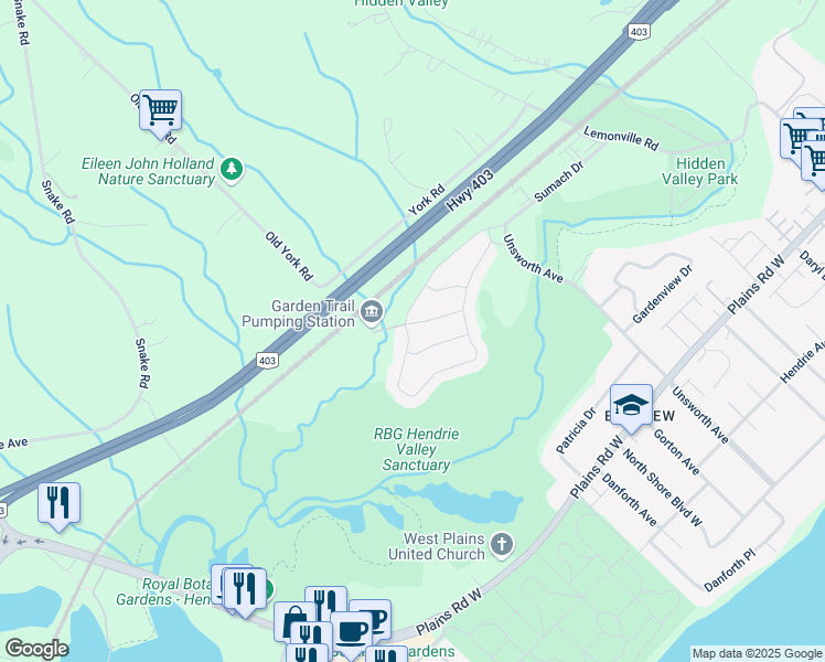 map of restaurants, bars, coffee shops, grocery stores, and more near 558 Sandcherry Drive in Burlington