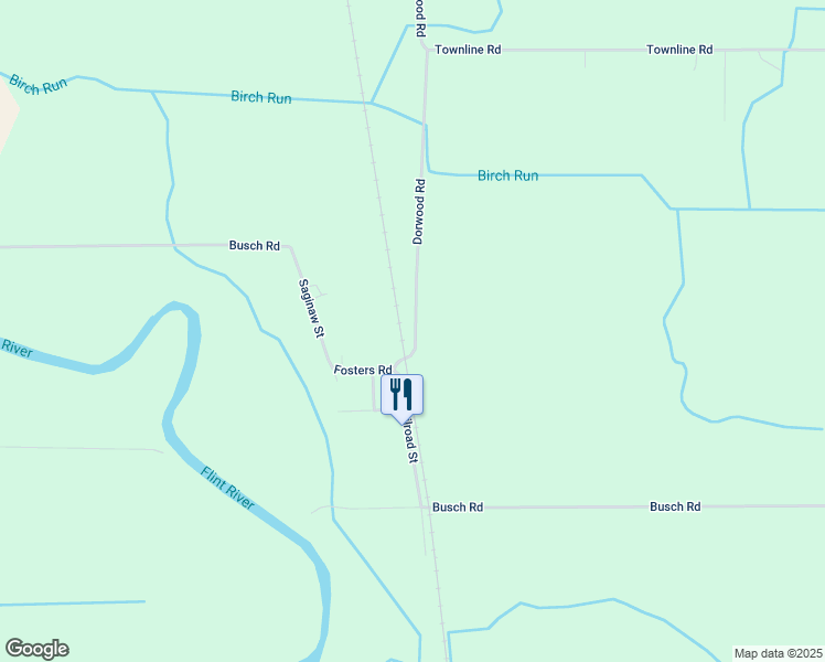 map of restaurants, bars, coffee shops, grocery stores, and more near 8635 Dorwood Road in Birch Run