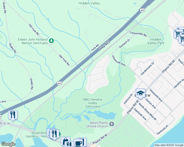 map of restaurants, bars, coffee shops, grocery stores, and more near 546 Sandcherry Drive in Burlington