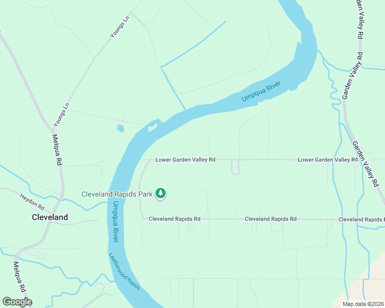 map of restaurants, bars, coffee shops, grocery stores, and more near 913 Lower Garden Valley Road in Roseburg