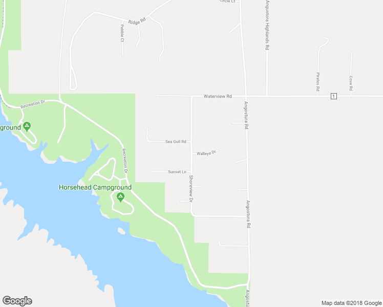 map of restaurants, bars, coffee shops, grocery stores, and more near Shoreview Drive in Hot Springs
