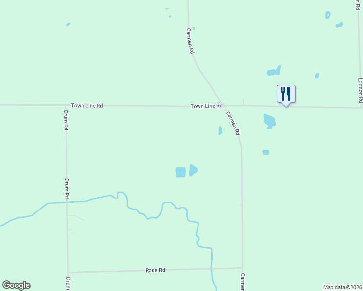 map of restaurants, bars, coffee shops, grocery stores, and more near 9456 Town Line Road in Barker