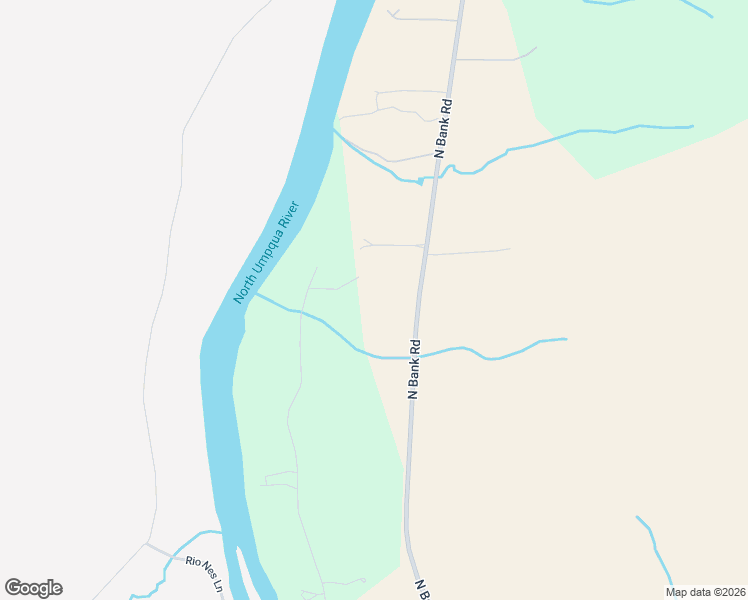 map of restaurants, bars, coffee shops, grocery stores, and more near 7654 North Bank Road in Roseburg