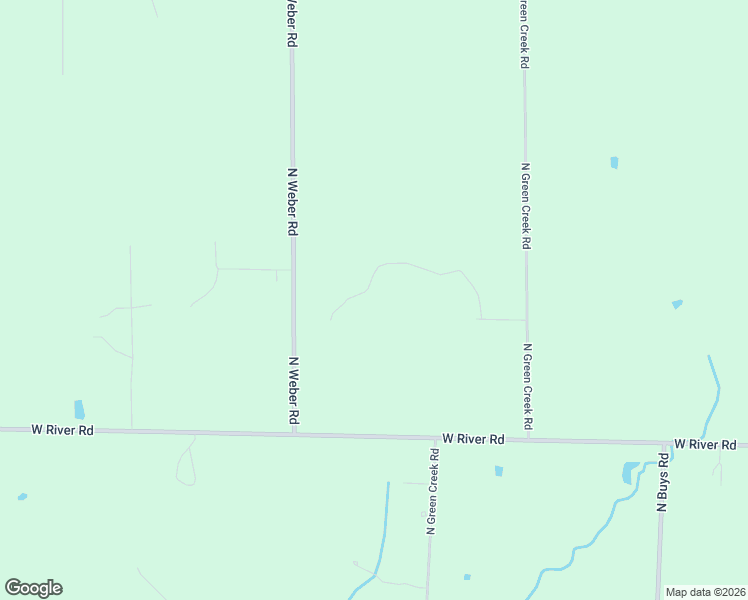 map of restaurants, bars, coffee shops, grocery stores, and more near 2592 North Weber Road in Muskegon