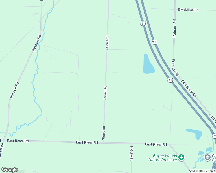 map of restaurants, bars, coffee shops, grocery stores, and more near 2608 Strand Road in Muskegon