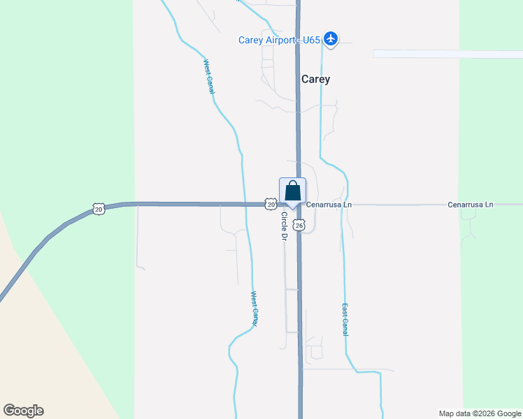 map of restaurants, bars, coffee shops, grocery stores, and more near 42 Circle Drive in Carey