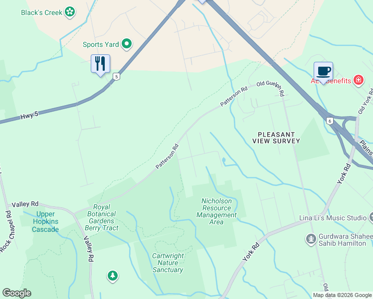 map of restaurants, bars, coffee shops, grocery stores, and more near 64 Lillian Avenue in Hamilton