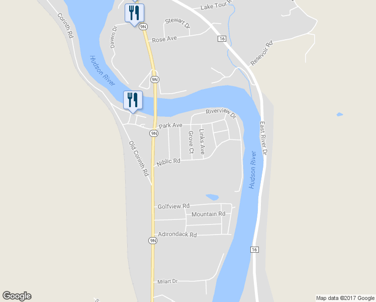 map of restaurants, bars, coffee shops, grocery stores, and more near 7 Grove Court in Hadley