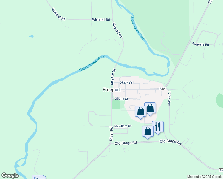 map of restaurants, bars, coffee shops, grocery stores, and more near in Freeport