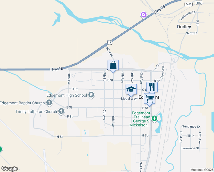 map of restaurants, bars, coffee shops, grocery stores, and more near 410 C Street in Edgemont