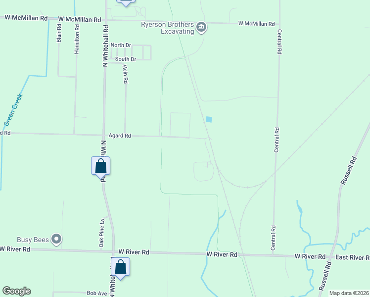 map of restaurants, bars, coffee shops, grocery stores, and more near 839-851 Agard Road in Muskegon