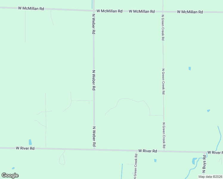 map of restaurants, bars, coffee shops, grocery stores, and more near 2592 North Weber Road in Muskegon