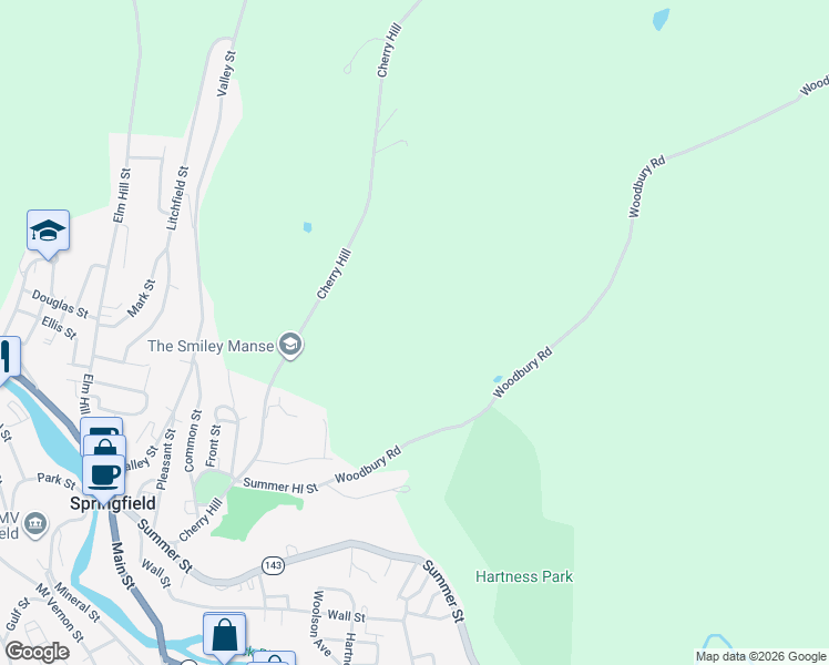 map of restaurants, bars, coffee shops, grocery stores, and more near in Springfield