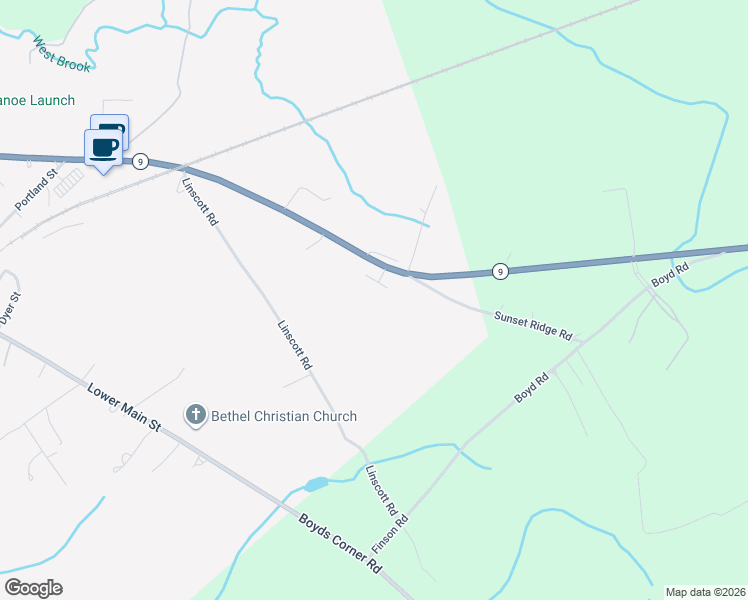 map of restaurants, bars, coffee shops, grocery stores, and more near 4 Davis Way in North Berwick