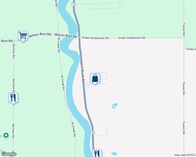 map of restaurants, bars, coffee shops, grocery stores, and more near 5972 Elmwood Lane in Newfane