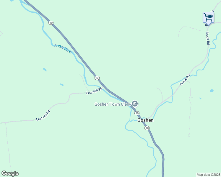 map of restaurants, bars, coffee shops, grocery stores, and more near 174 Mill Village Road South in Goshen