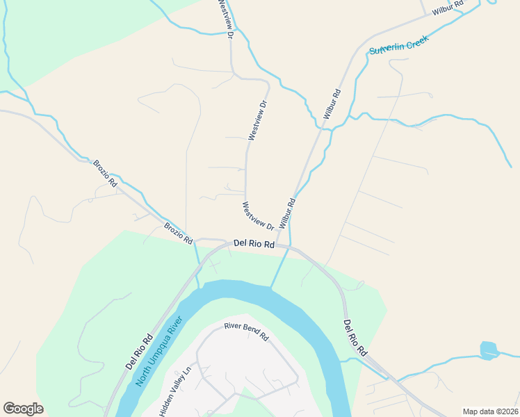 map of restaurants, bars, coffee shops, grocery stores, and more near 161 Westview Drive in Roseburg