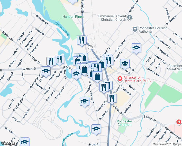 map of restaurants, bars, coffee shops, grocery stores, and more near 2 Museum Way in Rochester