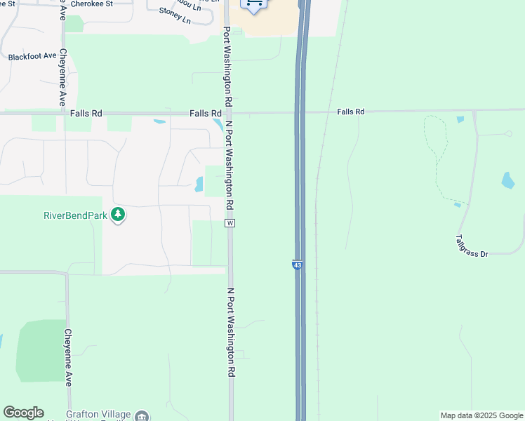 map of restaurants, bars, coffee shops, grocery stores, and more near 754 North Port Washington Road in Grafton