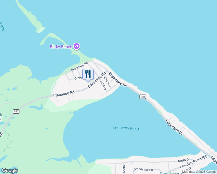 map of restaurants, bars, coffee shops, grocery stores, and more near 116 Cranberry Road in Rochester