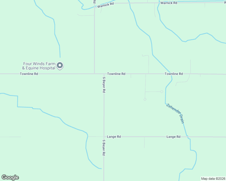 map of restaurants, bars, coffee shops, grocery stores, and more near 8175 South Beyer Road in Birch Run