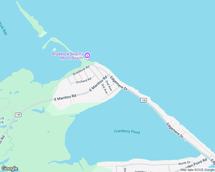 map of restaurants, bars, coffee shops, grocery stores, and more near 18 East Manitou Road in Rochester