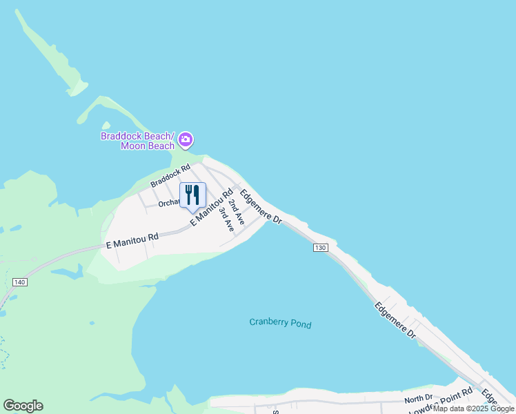 map of restaurants, bars, coffee shops, grocery stores, and more near 3235 Edgemere Drive in Rochester