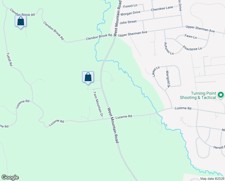 map of restaurants, bars, coffee shops, grocery stores, and more near 408 W Mountain Rd in Queensbury