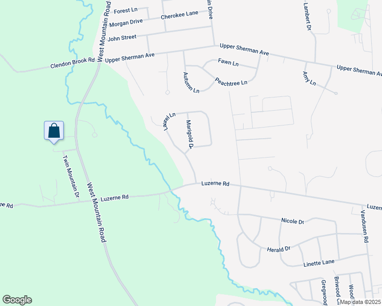 map of restaurants, bars, coffee shops, grocery stores, and more near 4 Marigold Drive in Queensbury
