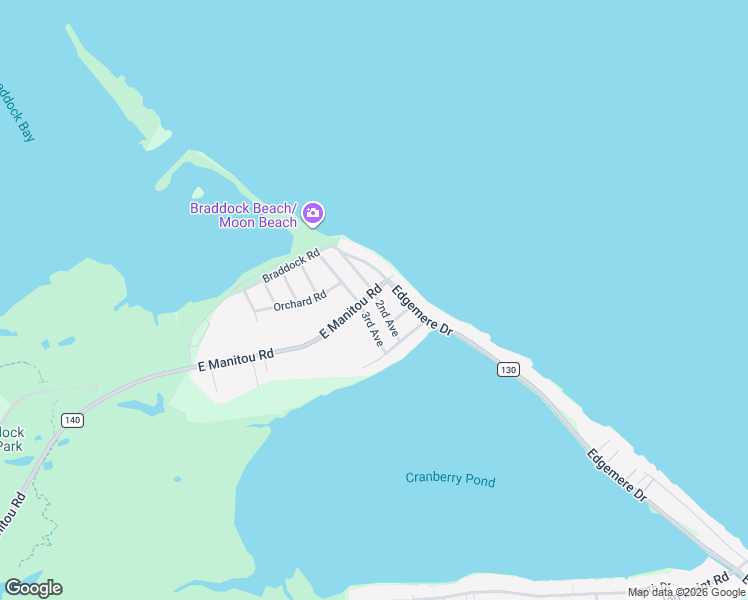 map of restaurants, bars, coffee shops, grocery stores, and more near 18 East Manitou Road in Rochester