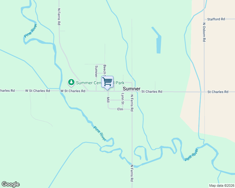 map of restaurants, bars, coffee shops, grocery stores, and more near 10611 West Saint Charles Road in Sumner
