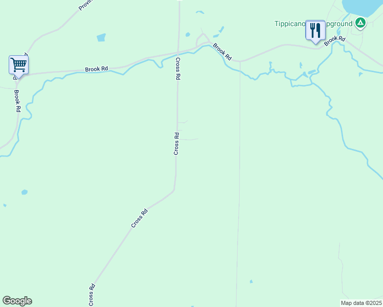 map of restaurants, bars, coffee shops, grocery stores, and more near 594 Cross Road in Goshen
