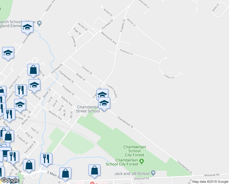 map of restaurants, bars, coffee shops, grocery stores, and more near 8 Franklin Heights in Rochester