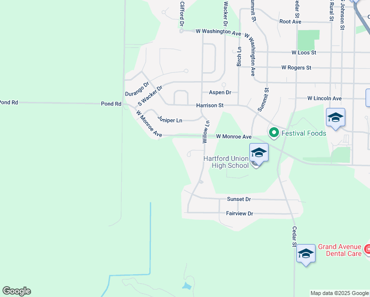 map of restaurants, bars, coffee shops, grocery stores, and more near 866 Oak Ridge Circle in Hartford