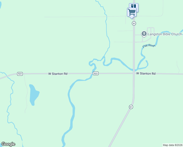 map of restaurants, bars, coffee shops, grocery stores, and more near 8395 West Stanton Road in Stanton