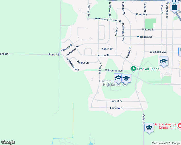 map of restaurants, bars, coffee shops, grocery stores, and more near 866 Oak Ridge Circle in Hartford