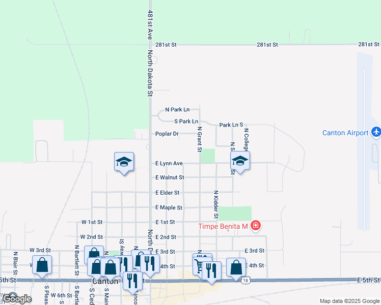 map of restaurants, bars, coffee shops, grocery stores, and more near 605-699 East Lynn Avenue in Canton