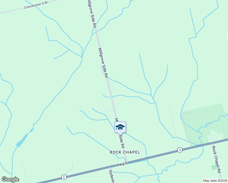 map of restaurants, bars, coffee shops, grocery stores, and more near 555 Millgrove Side Road in Hamilton