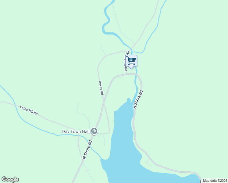 map of restaurants, bars, coffee shops, grocery stores, and more near 1716 North Shore Road in Hadley